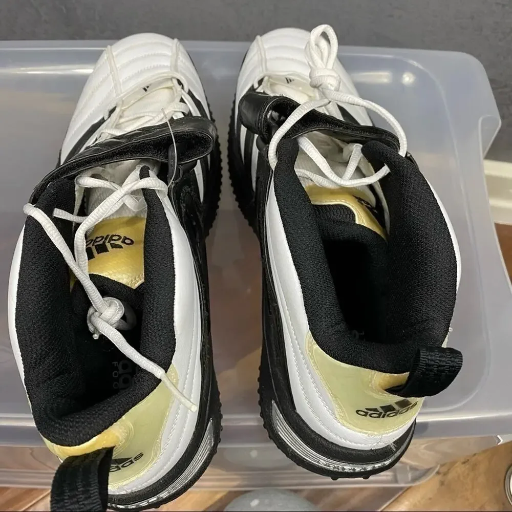 Adidas Intimidate Mid Football Cleats White/Black/Gold Men’s US 15